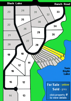 1 to 5 acre water front lots for sale at garretts landing in Northern Wisconsin