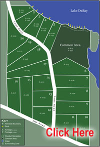 Lake DuBay Wisconsin sitemap of vacant lots for sale